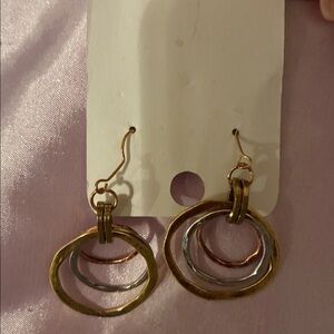Multi-Tone Hoop Earrings